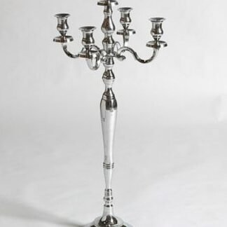 Candelabra - 6ft - 5 Arm - Silver