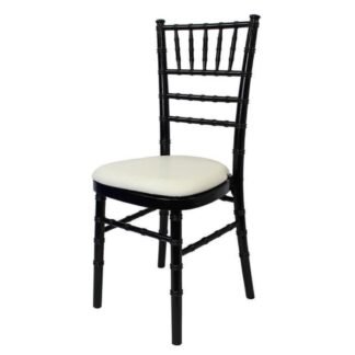 Chiavari Chair - Black with Cream Pad