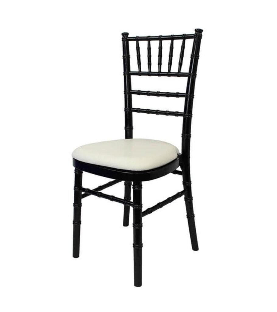 Chiavari Chair - Black with Cream Pad