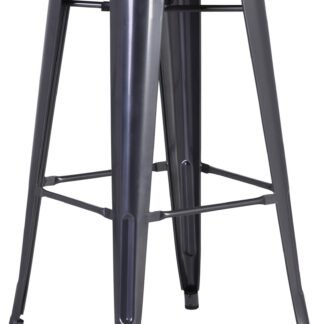 French Industrial High Stool - Grey