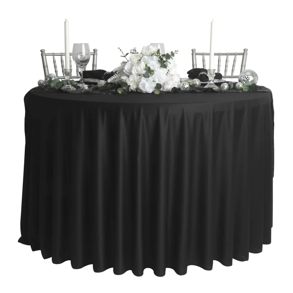 Table Linen Cloth Round 120" - Black