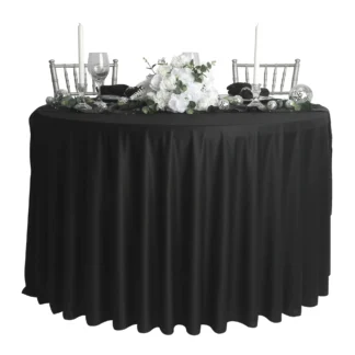 Table Linen Cloth Round 130'' - Black