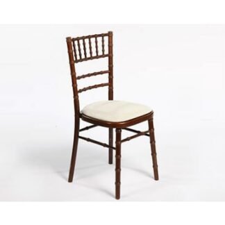 Chiavari Chair - Mahogany with Ivory Pad
