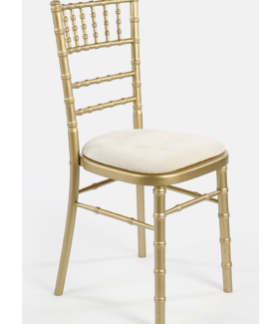 Chiavari Chair - Gold with Ivory Pad